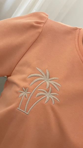 frauensache Sweater Palms coral