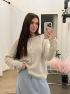 frauensache Alpaka Cardigan Anna beige - frauensache