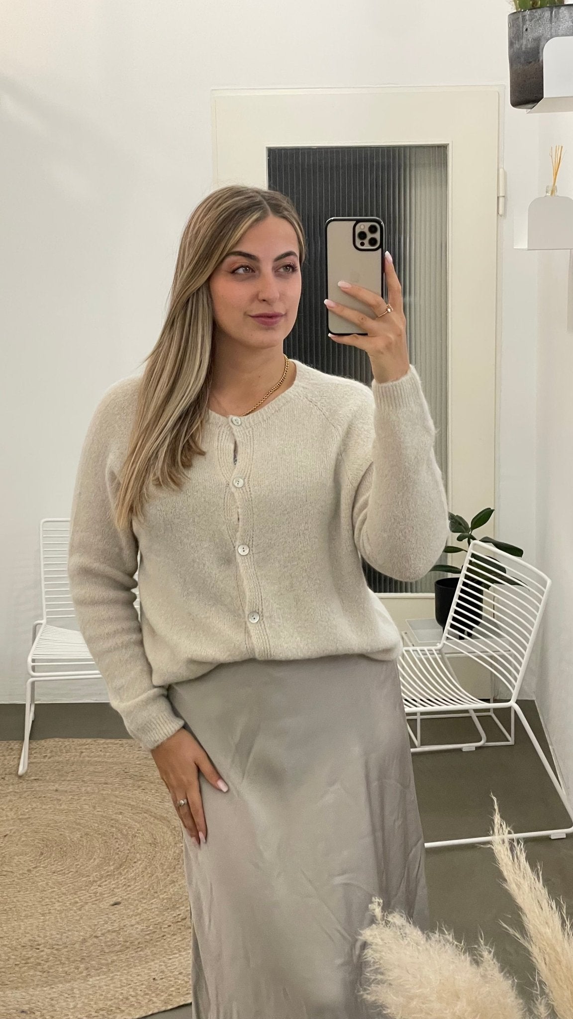 frauensache Alpaka Cardigan Anna beige - frauensache
