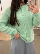 frauensache Alpaka Cardigan Anna mint - frauensache