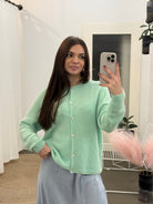 frauensache Alpaka Cardigan Anna mint - frauensache
