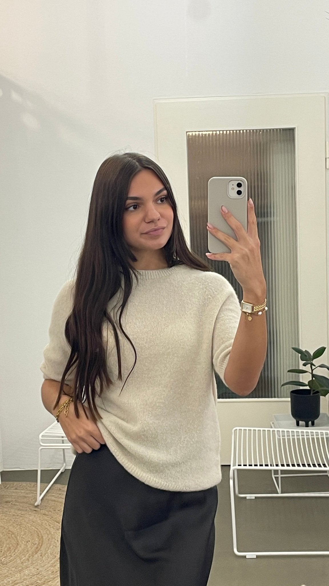 frauensache Alpaka Sweater Anni beige - frauensache