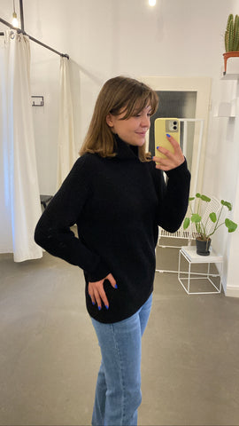 Rollkragenpullover Emma schwarz