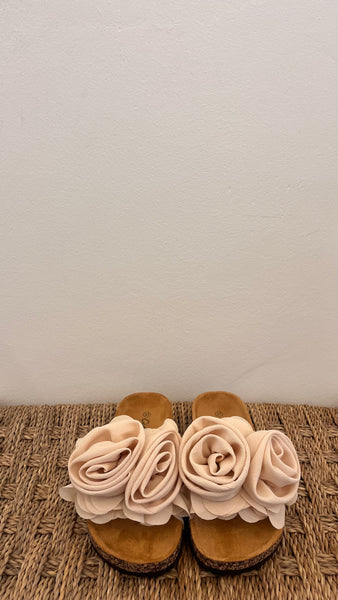 frauensache Pantolette Fiori beige