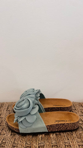 frauensache Pantolette Fiori mint