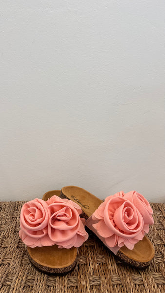 frauensache Pantolette Fiori coral